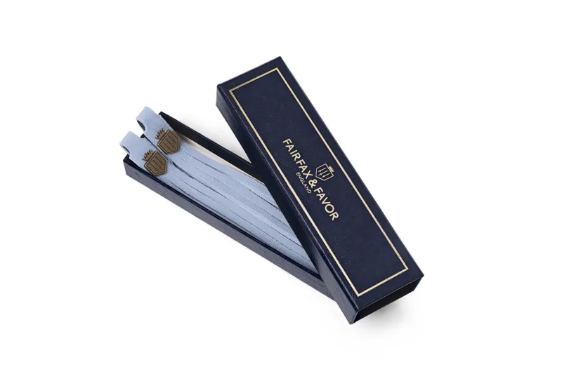 Fairfax and Favor Tassel Baby Blue Suede